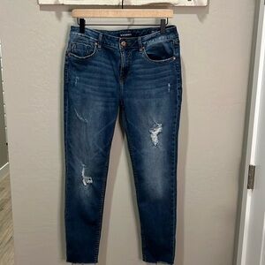 Vigoss Jeans Jagger Distressed Stretchy Frayed Edge Raw Vintage Y2K Slim Skinny